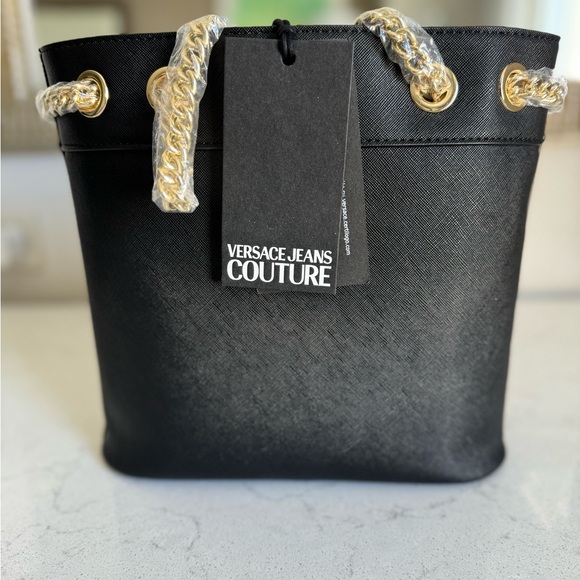 NWT Versace Couture Black & Gold Small Tote Purse.  Perfect Condition. - Picture 3 of 12